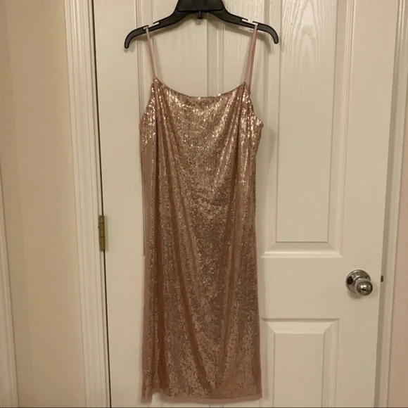 JASON WU GREY Sequin Slip Dress In Rose Quart 10 - Picture 6 of 14